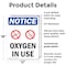 Signmission Oxygen In Use, 12 in W x Rectangle, Plastic OS-2PACK-NS-P-1218-V-17100 - alternate 2